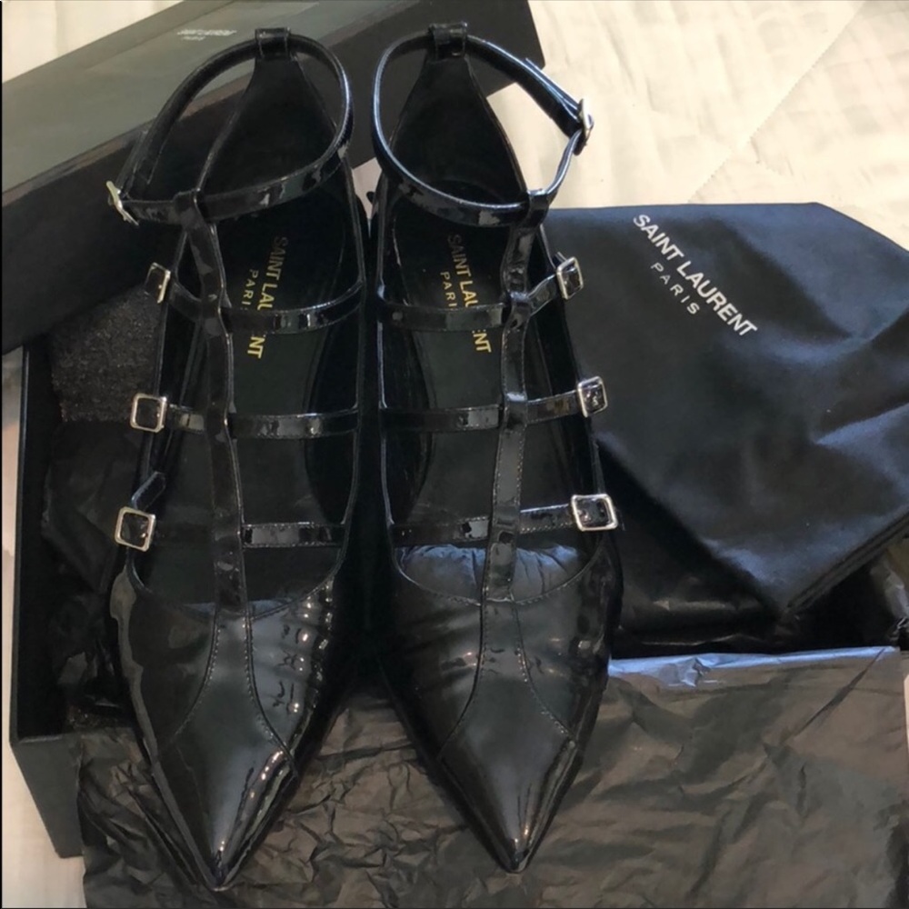 Saint Laurent patent leather flats